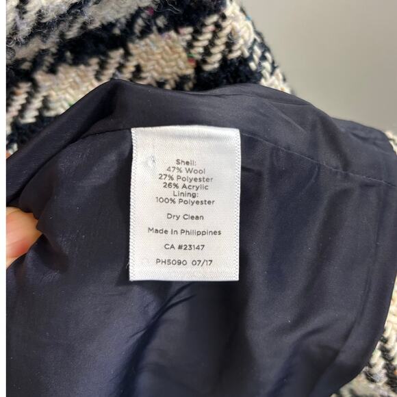 Talbots Houndstooth Wool Tweed Blazer Jacket Rainbow Speckle Plus Size 18w - Picture 5 of 8